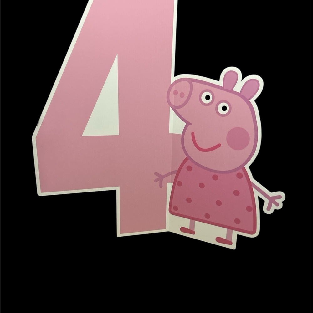 Peppa Pig Pink Number 4 large Party Decor